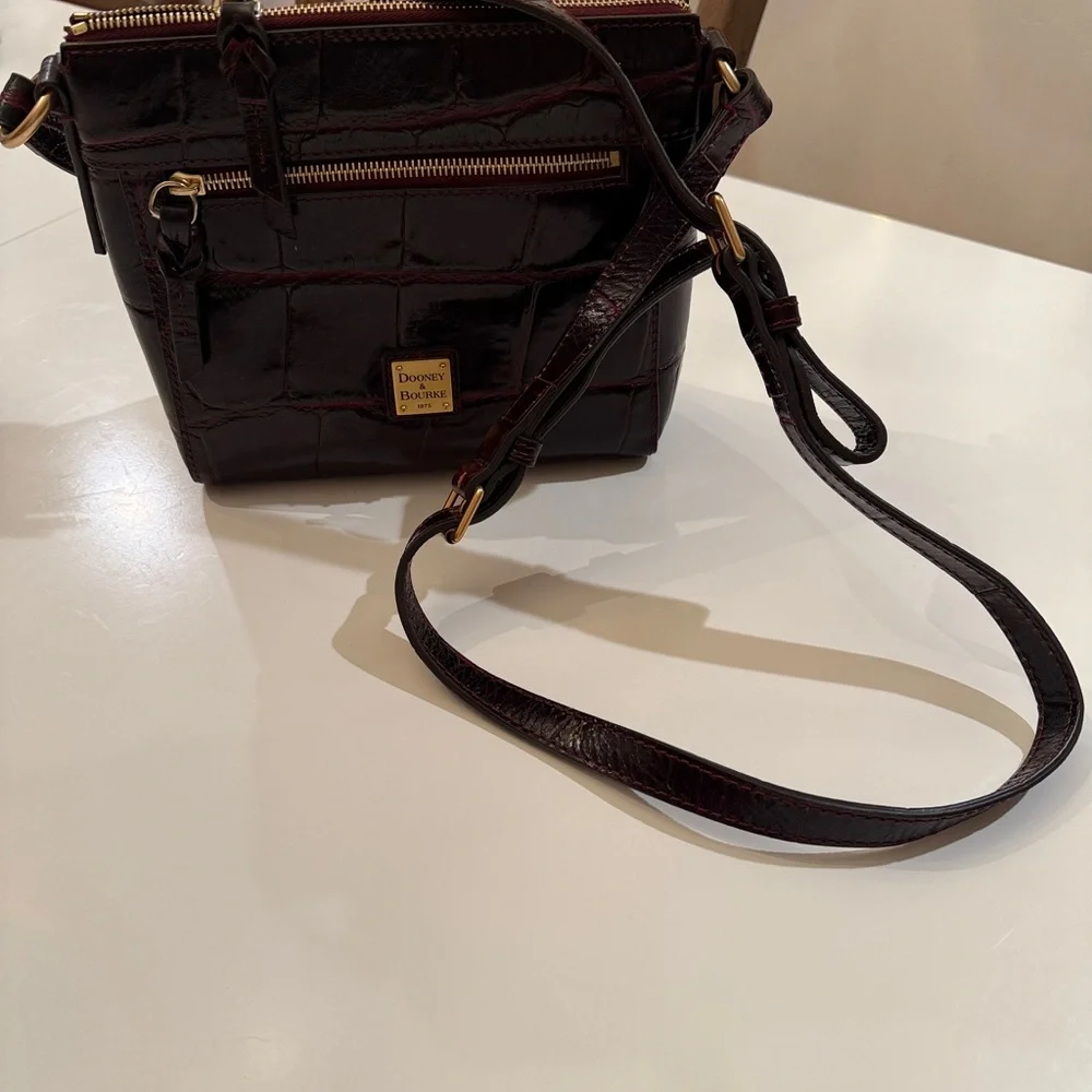 Dooney & Bourke Dark Burgundy Crossbody Bag - Picture 3 of 12
